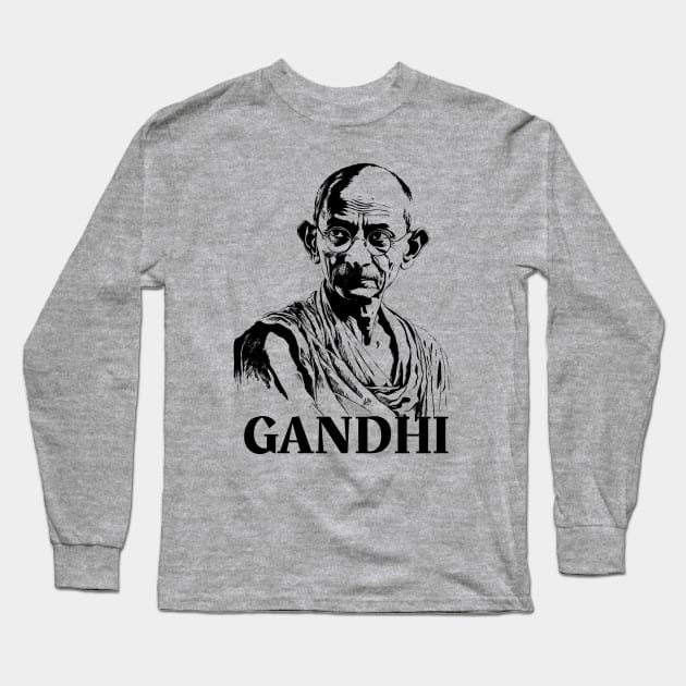 Mahatma Gandhi, Social Activist Long Sleeve T-Shirt by UrbanLifeApparel